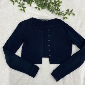 Brandy Melville Navy Cropped Cardigan